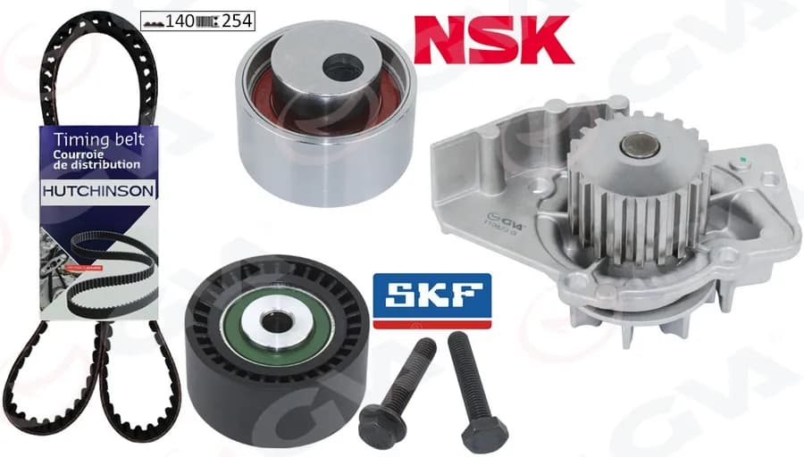 DEVİRDAİMLİ EKSANTRİK GERGİ KİTİ 140x254 PEUGEOT P206-306-PARTNER-EXPERT-BERLINGO-JUMPY-SCUDO 1.9D 98- DW8 T