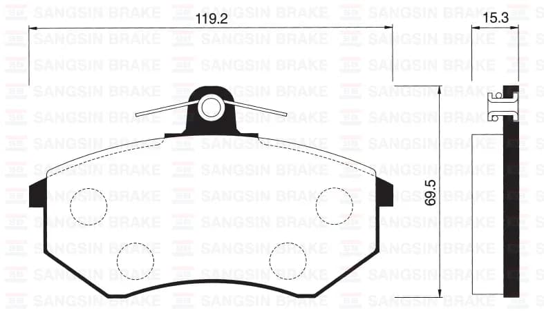 ÖN FREN BALATA İNCE VW GOLF II III / POLO CLASSIC 95-> / PASSAT 88-97 / CADDY 95-04 / SEAT CORDOBA / IBIZA GDB1048-GDB1044