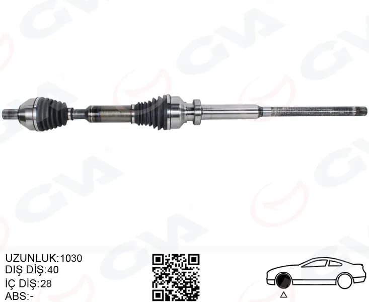 ÖN AKS KOMPLE SAG VOLVO XC60 2.4 D 10>61 XC60 I 2.0 T OTOM. 09>12 XC60 I D3 / D4 10>14 XC60 I SUV T6 AWD 14>