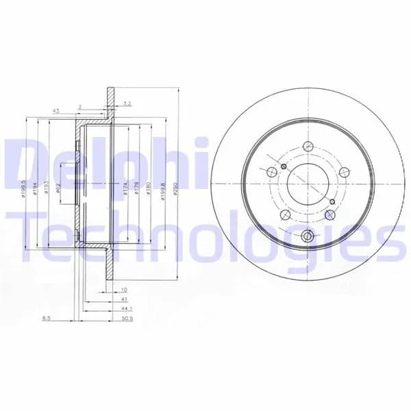 ARKA FREN DİSKİ DOLU TİP TOYOTA AVENSIS 2.0L 1AZ-FE 1AZFSE 1CD-FTV AZT250 CDT250 03-08 / COROLLA V ERSO 1.6L 3ZZ-FE ZNR10 04-09 2.2L 2ADFTV AUR10 04-09 1.8L 1ZZ-FE ZNR11 04-> 290 çap X 5 bijon - T